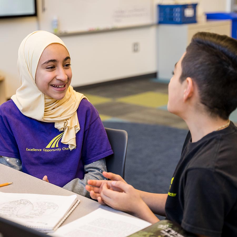 Children interacting during after-school activities