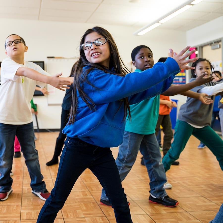 Children doing after school activities